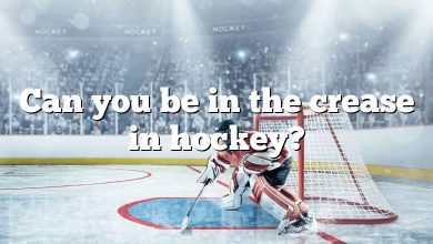 Can you be in the crease in hockey?