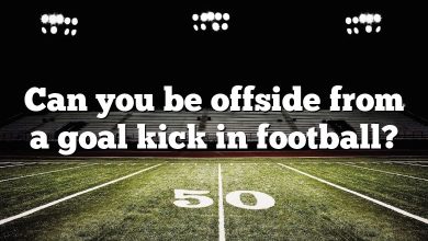 Can you be offside from a goal kick in football?