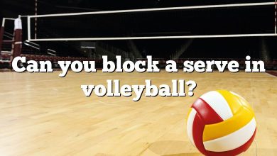 Can you block a serve in volleyball?