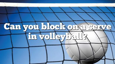 Can you block on a serve in volleyball?