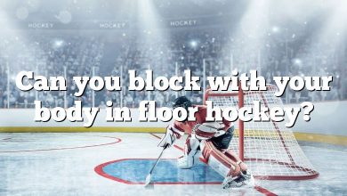 Can you block with your body in floor hockey?