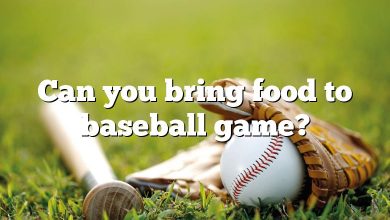 Can you bring food to baseball game?