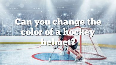 Can you change the color of a hockey helmet?