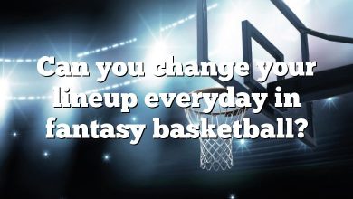 Can you change your lineup everyday in fantasy basketball?