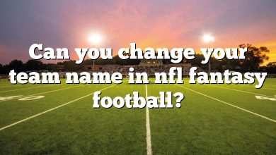 Can you change your team name in nfl fantasy football?