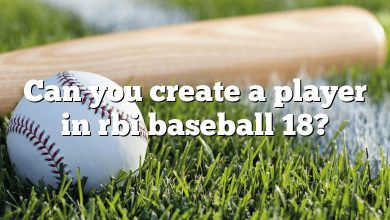Can you create a player in rbi baseball 18?