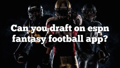 Can you draft on espn fantasy football app?