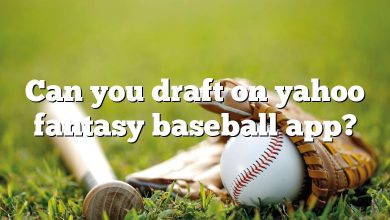 Can you draft on yahoo fantasy baseball app?