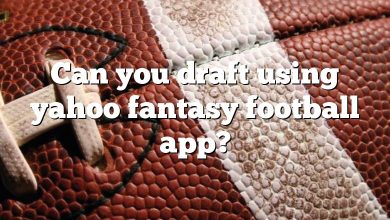 Can you draft using yahoo fantasy football app?