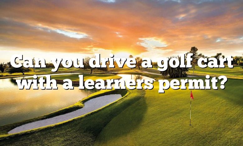 Can you drive a golf cart with a learners permit?