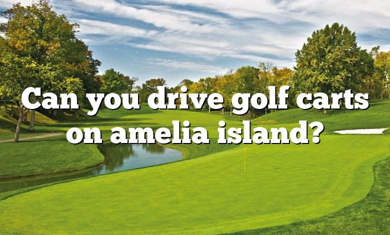 Can you drive golf carts on amelia island?