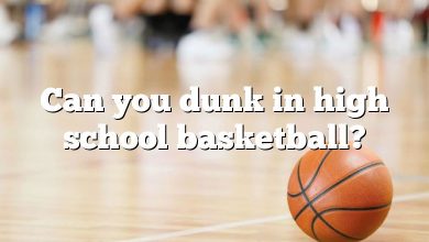 Can you dunk in high school basketball?