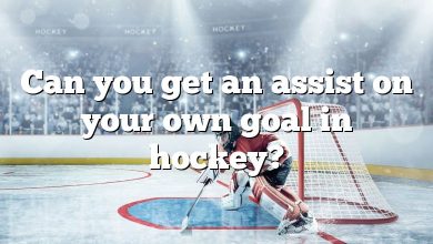 Can you get an assist on your own goal in hockey?