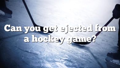 Can you get ejected from a hockey game?