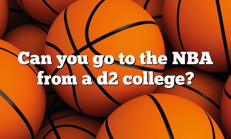 Can you go to the NBA from a d2 college?