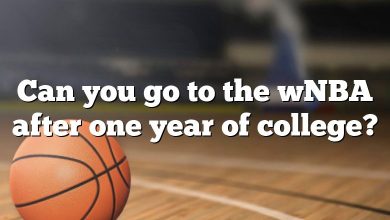 Can you go to the wNBA after one year of college?