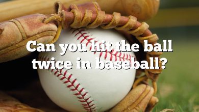 Can you hit the ball twice in baseball?