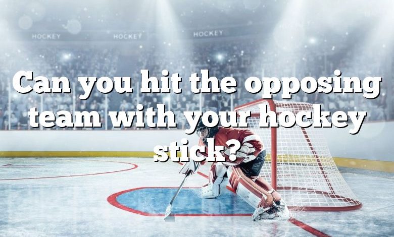 Can you hit the opposing team with your hockey stick?