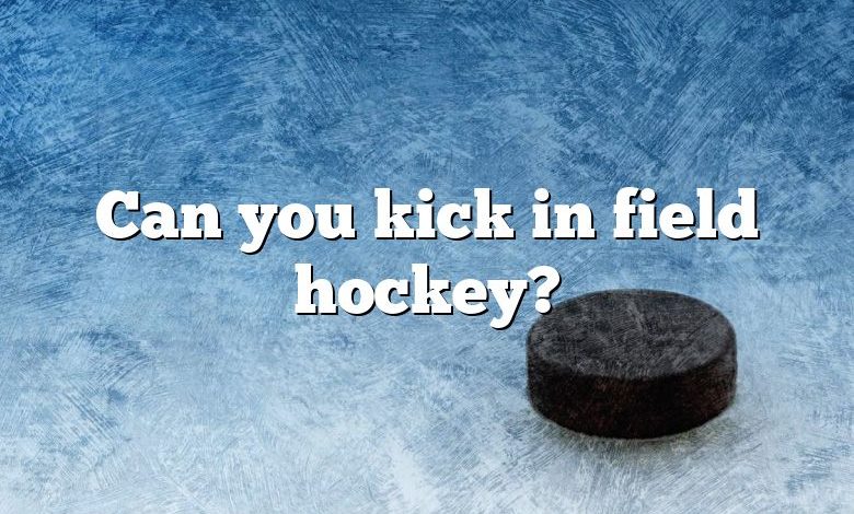 Can you kick in field hockey?