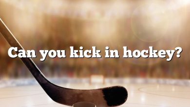 Can you kick in hockey?