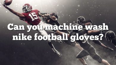 Can you machine wash nike football gloves?