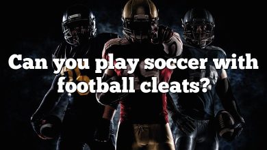 Can you play soccer with football cleats?