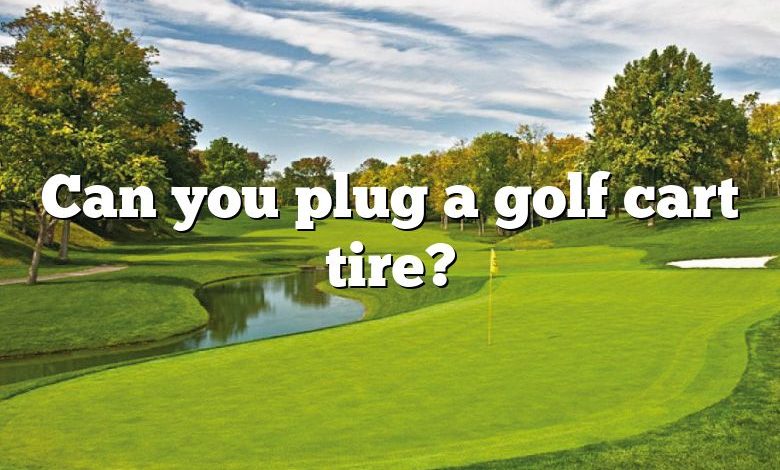 Can you plug a golf cart tire?