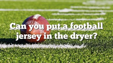 Can you put a football jersey in the dryer?