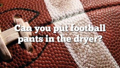 Can you put football pants in the dryer?