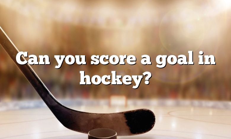 Can you score a goal in hockey?