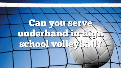 Can you serve underhand in high school volleyball?