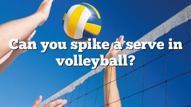 Can you spike a serve in volleyball?