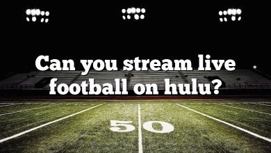 Can you stream live football on hulu?