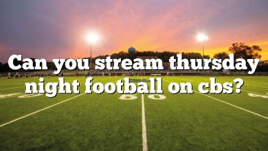 Can you stream thursday night football on cbs?