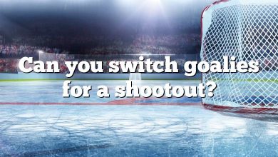 Can you switch goalies for a shootout?