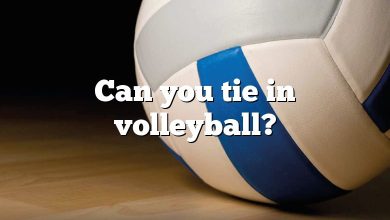 Can you tie in volleyball?