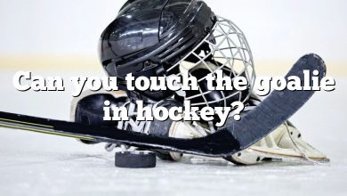 Can you touch the goalie in hockey?