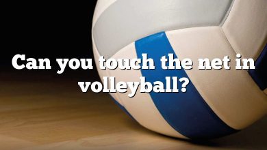 Can you touch the net in volleyball?