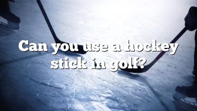 Can you use a hockey stick in golf?