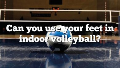 Can you use your feet in indoor volleyball?