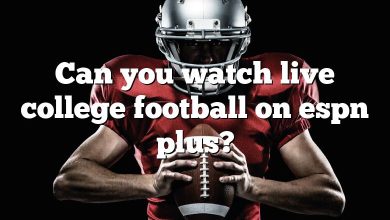 Can you watch live college football on espn plus?