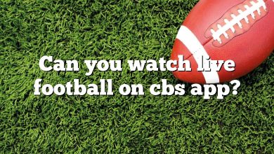 Can you watch live football on cbs app?