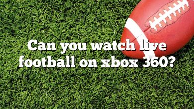 Can you watch live football on xbox 360?