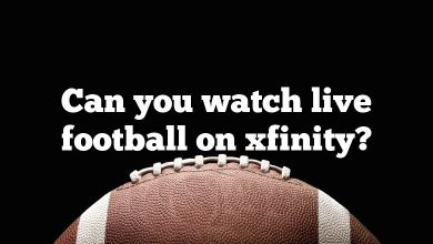 Can you watch live football on xfinity?