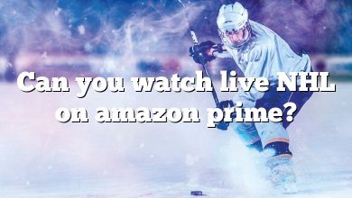 Can you watch live NHL on amazon prime?