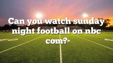 Can you watch sunday night football on nbc com?