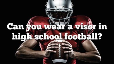 Can you wear a visor in high school football?