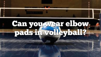 Can you wear elbow pads in volleyball?