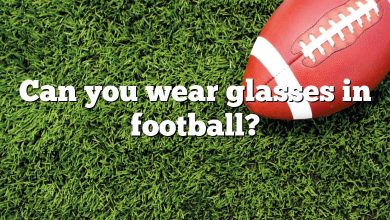 Can you wear glasses in football?