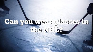 Can you wear glasses in the NHL?